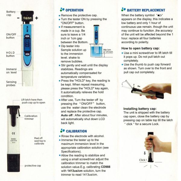CD-989 waterproof conductivity meter hold conductivity tester