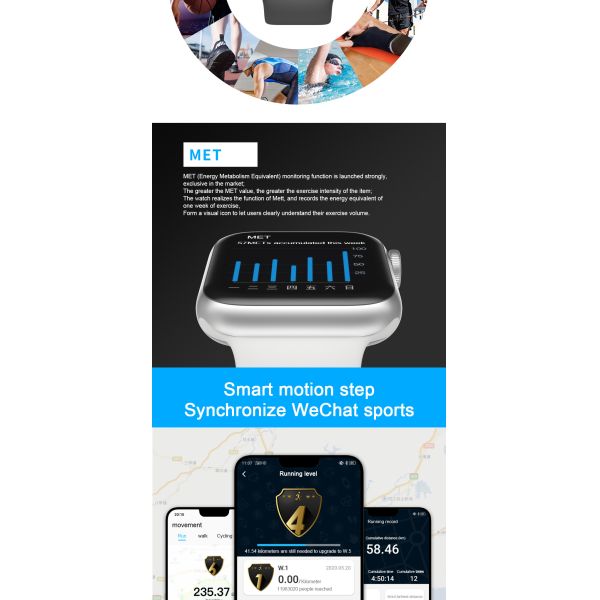 IWO MC57 180MAH 1,57 поручать монитора 2hours тарифа сердца шкалы дюйма