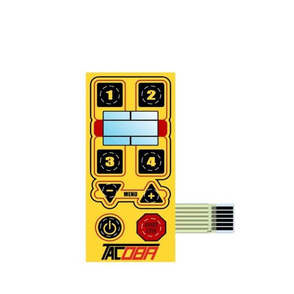 Matte Surface Finish Metal Dome Membrane Switch with 3M468 Rear Adhesive and LEDs for Medical Device Interfaces