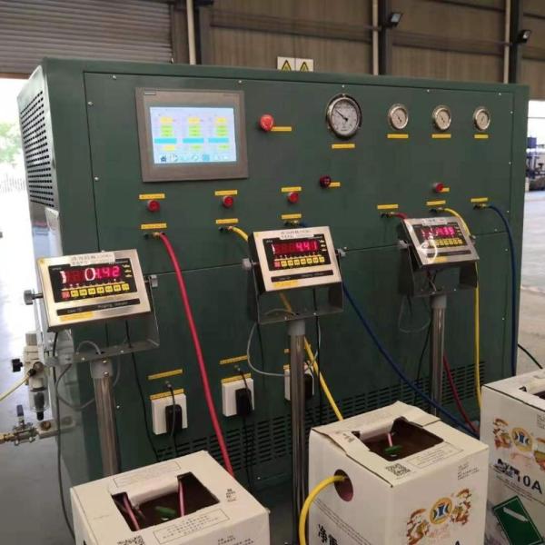R22 / R134A / R410A e outras máquinas de enchimento de refrigerante CM20A equipamento de embalagem de refrigeração de três estações