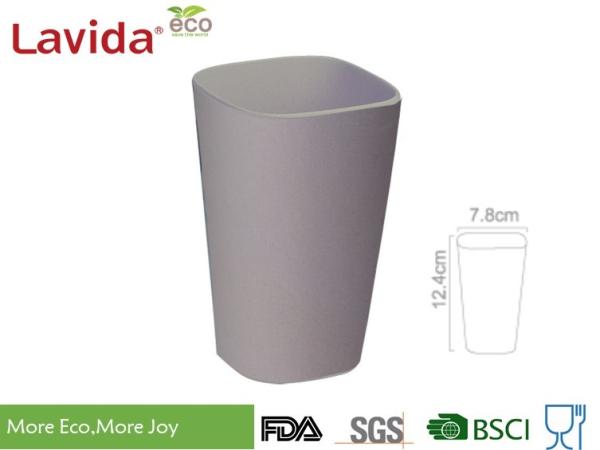 440ml Modern Design Bamboo Fiber Cup , Biodegradable Bamboo Reusable Coffee Cup