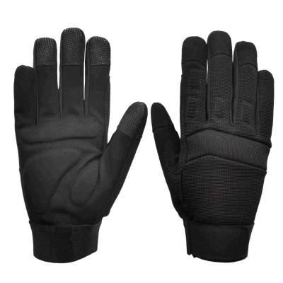 Estofamento de couro sintético de Glove do mecânico na palma Mesh Knuckle respirável