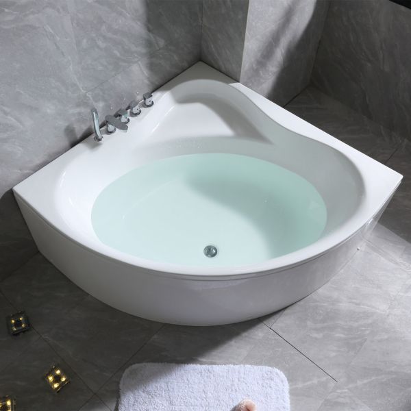 HA-16P Luxury Corner Acrylic Bathtub with Removable Skirt Disassembled Freestanding