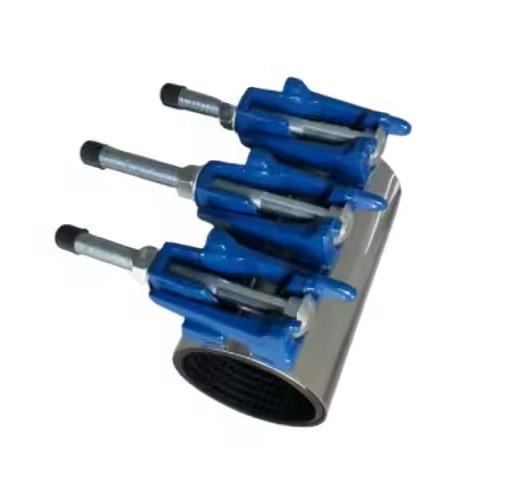 PN16 Ductile Iron Pipe Repair Clamps Pe PVC HDPE Water And Oil Straight Pipe EPDM Rubber Seals Pipe Leak Repair Clamp
