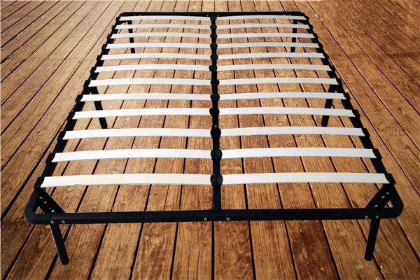 European Style Wooden Slat Bed Frame Eco Friendly Finish 5 Intermediate Legs