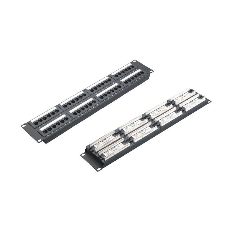 Раковиночная установка RJ45 Ethernet Patch Panel с защитой и управлением кабелями