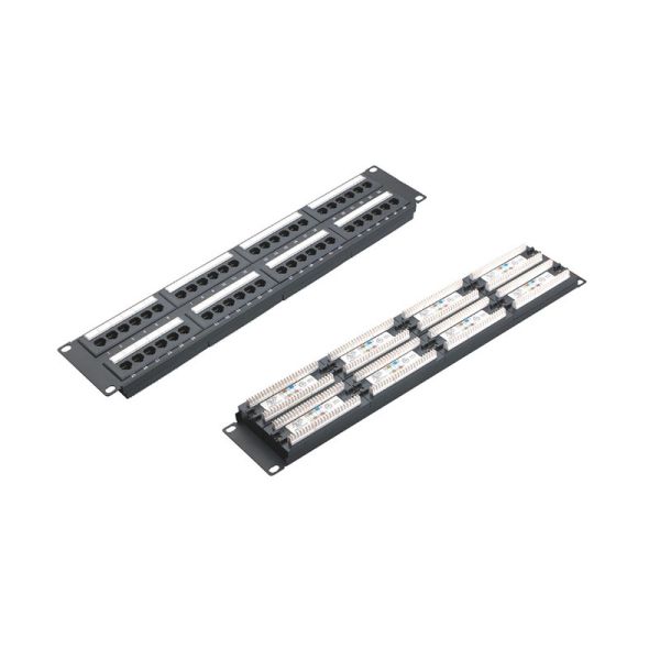 Раковиночная установка RJ45 Ethernet Patch Panel с защитой и управлением кабелями