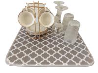 Alfombrilla de secado de platos de microfibra absorbente de agua