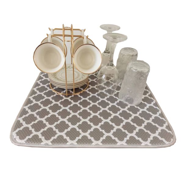 Water Absorbent Microfiber Dish Drying Mat