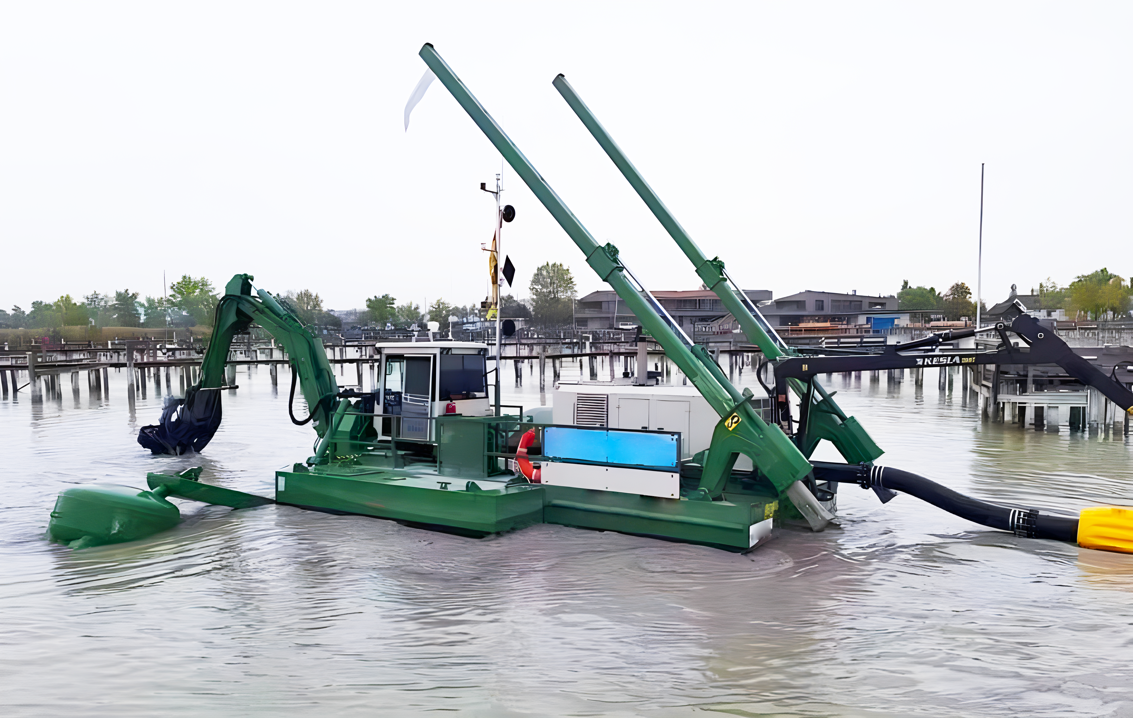 Customized Amphibious Dredger 30t Weight with 3 Stage Cutter Head