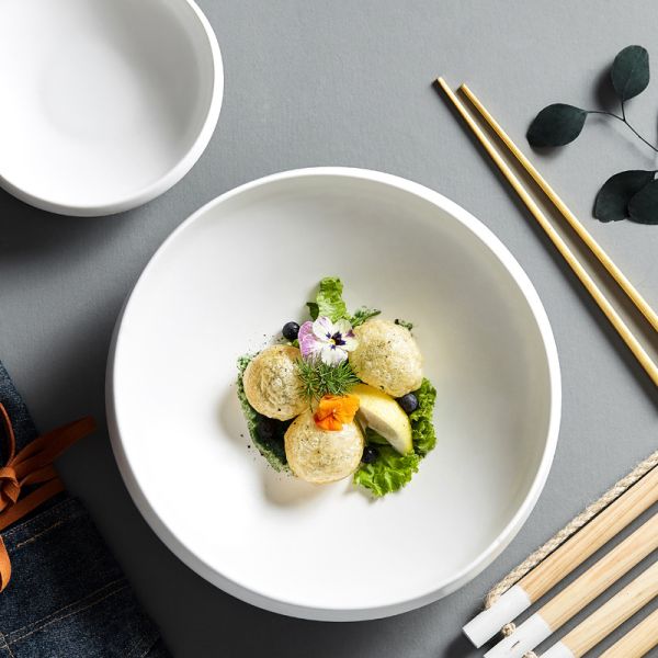 Creative Personality Porcelain Salad Plate OEM Accpetable