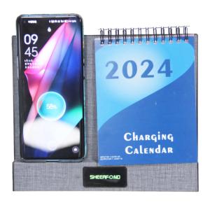 A qualidade 2024 nova do projeto personalizou o calendário sem fio engraçado do