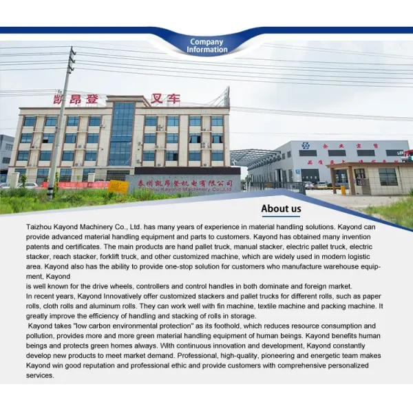 CE Certified Electric Pallet Stacker with Adjustable Cab and DC Motor for Efficient Warehouse Operations