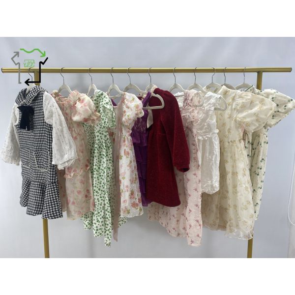 Mixed Size Children's Used Skirts Summer Dresses Comfortable Fashionable  Second Hand