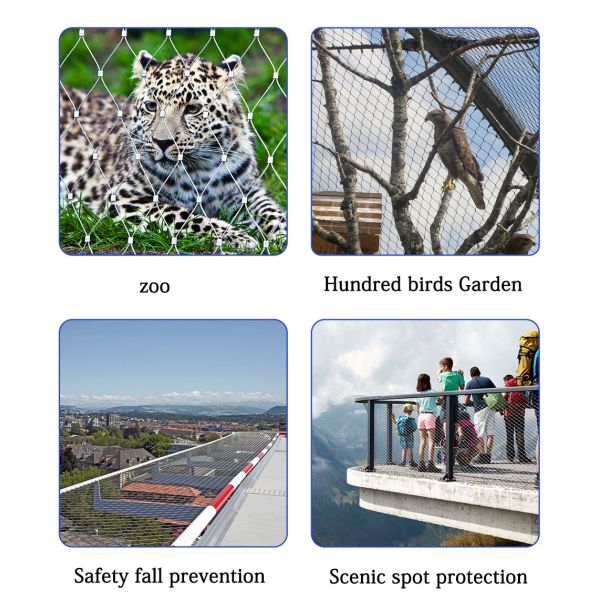 7X7 Animal Fence Netting 1.5mm Diameter Flexible Enclosure Wire Mesh For Aviary Building