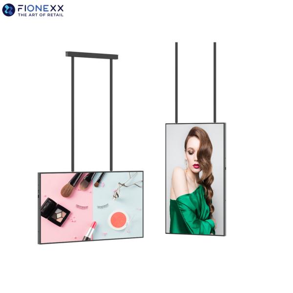 32/43/49/50/55/65/75 High Brightness Hanging Single Sided LCD Window Display with Portrait and Landscape Display