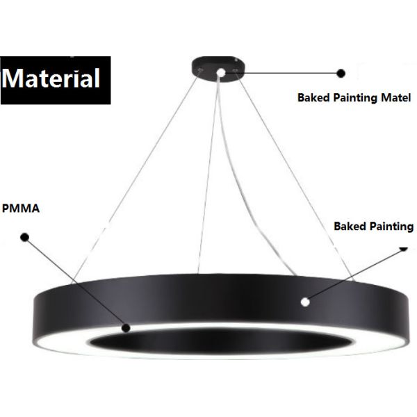 Объезжайте приспособления освещения кольца коммерчески привесные, потолочное освещение СИД 36В 1000мм круглое