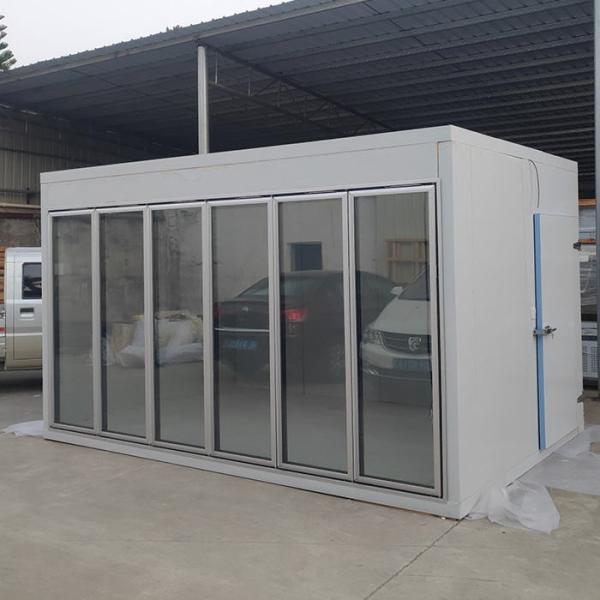 6 caminhada de vidro do supermercado 220V da porta no congelador mais fresco