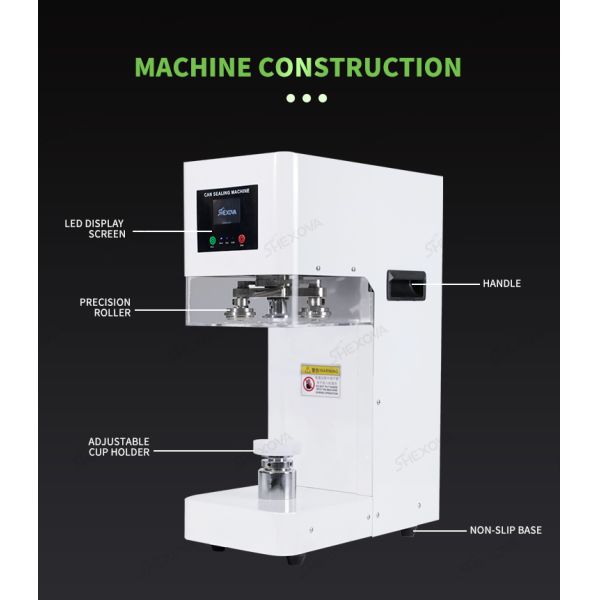 Automatic Can Sealing Machine with 2 Seconds Sealing 55mm Width and 25pcs/min Speed for Beverage Bottles