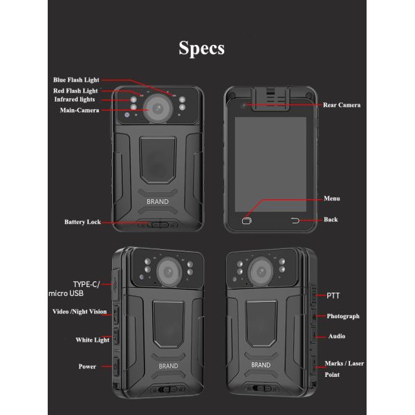 4G imperméable à l'eau IP67 Caméras portées par la police avec suivi GPS Mini-caméra 1080p