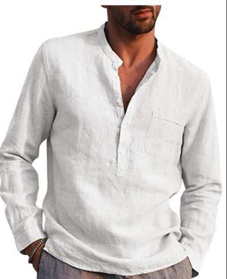 Рукави людей длинные v - рубашка белья пляжа шеи случайная