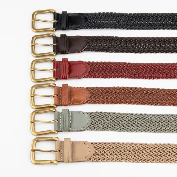Niche, hip-hop, Instagram style, fashionable woven belt, bohemian, versatile, hole-free belt