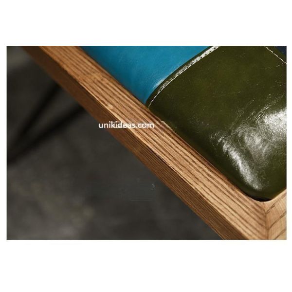 Retro American Style Solid Wood Metal Base Restaurant Furniture Cafe Table and Chair Set for Sale