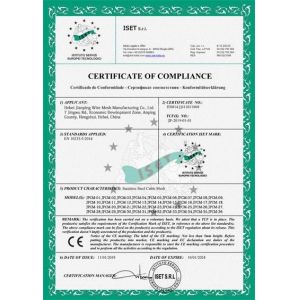 Hebei Jianping Wire Mesh Manufacturing Co., Ltd Certifications