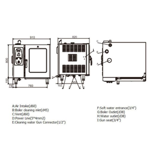 SS 304 12.5kw 900mm Commercial Kitchen Cooking Equipment