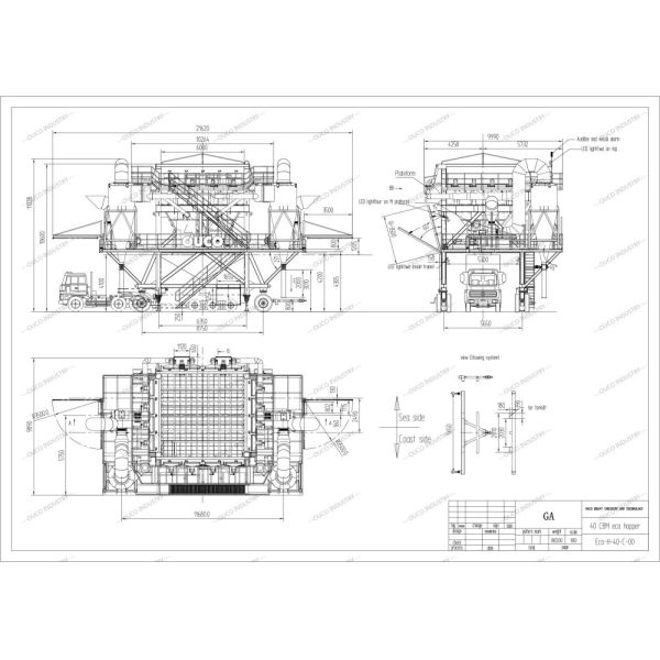 40 M3 Environmental Port Hopper For Grain Dust Collection