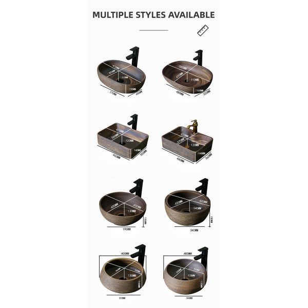 Household Commercial Bathroom Countertop Basin Art Design 580*400*130mm