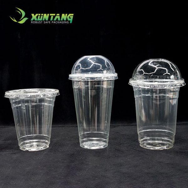 Tasses compostables de PLA de milkshakes, tasses biodégradables de Smoothie de