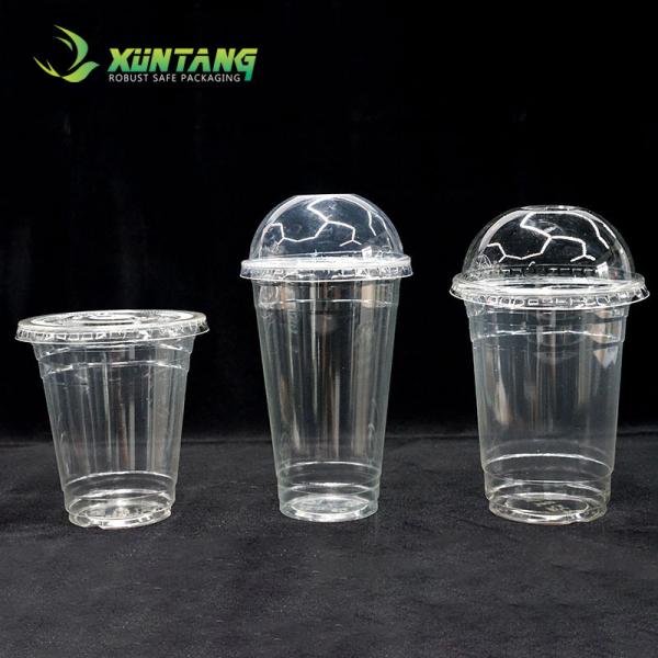 Copos Compostable do PLA dos milks shake, copos biodegradáveis do batido de 12oz 117mm com tampas