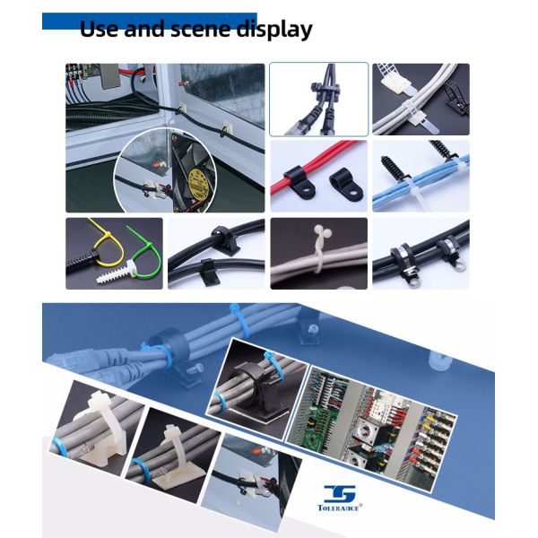 Plastic Zip Tie Anchors Saddle Type Convenient Nylon 66 Material