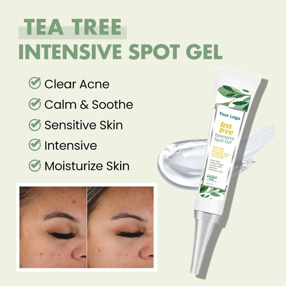 OEM ODM customized private brand skin care gel effective and fast acne removing tea tree oil acne scar removing gel