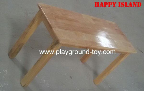Solid Wooden Kindergarten Classroom Furniture Table For Children Learning