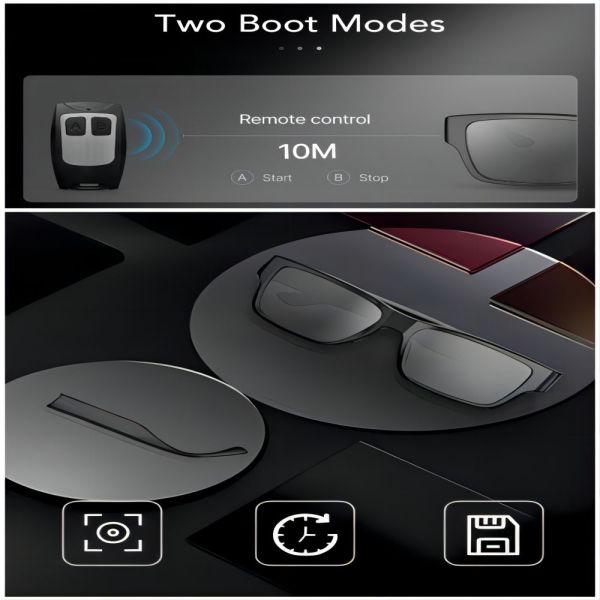 1080p HD Surveillance Camera Spy Video Sunglasses For Security 64G TF Card