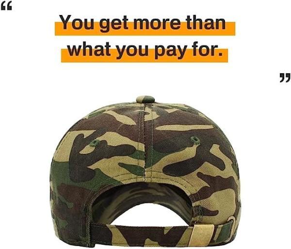 Profile Hat Baseball Cap Outdoor Camouflage Fishing Cap, Dad Hat Adjustable Unconstructed Plain Cap