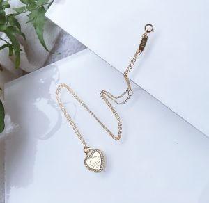 18 Inch Sterling Silver Heart Pendant Necklace Rhodium Plating