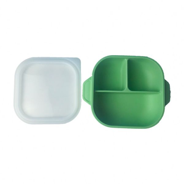 Waterproof Baby Silicone Feeding Bowl Nonslip Tableware Newborn Training With Spoon