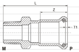 Integrated Metal Pipe Adapters Quick Release With Male Threaded End