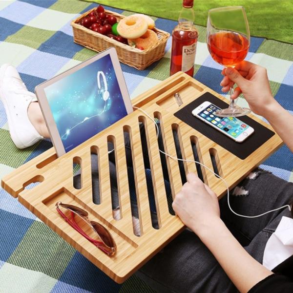 Um computador portátil de bambu é a adição perfeita ao seu quarto moderno.