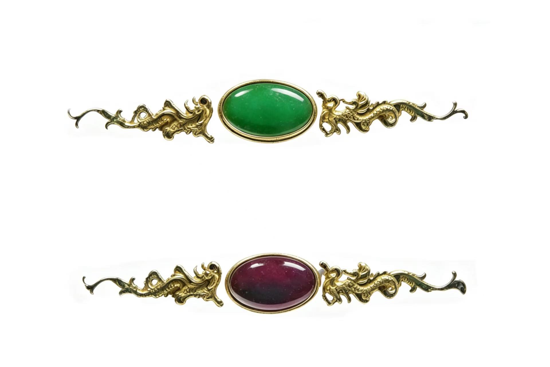 Casket Hardware Kit Red Emerald Flower , Casket Ornaments TX - Flower 10#