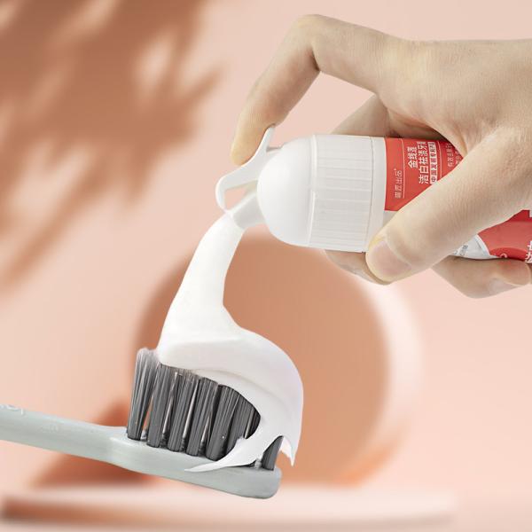 Pulidora de dientes orales multifunción de blanqueamiento de la prensa de pasta de dientes de espuma para adultos Logotipo personalizado