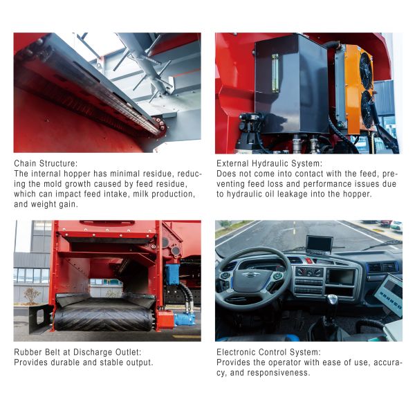 12m³ Electric Control Feeding Wagon High Efficiency Medium Large Livestock Farm Use