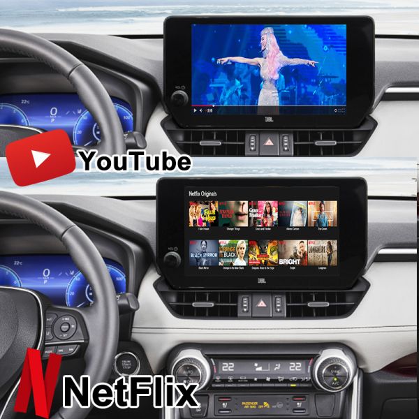 Android 13 Android Инфоразвлекательный интерфейс для Toyota RAV-4 2023-Crown, Alphard, Harrier OEM Обновление экрана с мультимедийной системой Android, YouTube