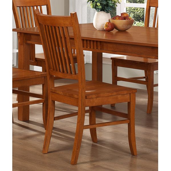 Slat Back Side Wooden Dining Room Chairs Timeless Classic Solid Wood Slat Chair