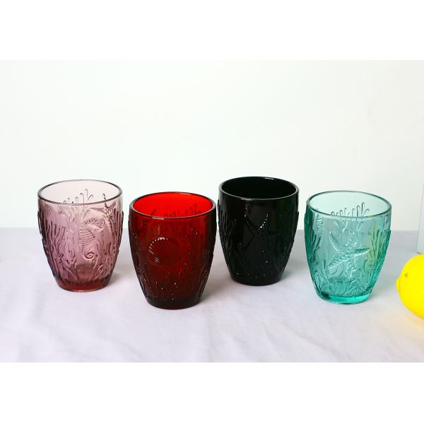 Hand Blowned 290ml 105mm Personalized Crystal Whiskey Glasses Black