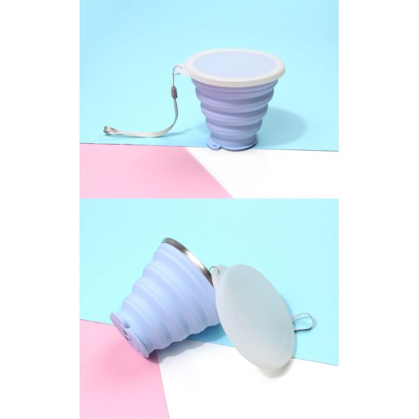 LFGB Standard 81g 270ML Collapsible Silicone Coffee Cup