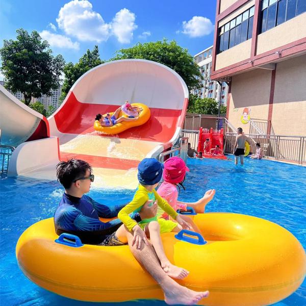 Outdoor Big Splash Dual Water Slides Park Kids+aqua Toy Play for Kids